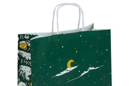 Torba papierowa świąteczna 24x10x32cm ZIELONA CHOINKA Winners Gadzety