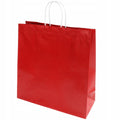 Torba papierowa z uchwytem skręcanym Premium - CZERWONA - 350x150x400mm Winners Gadzety