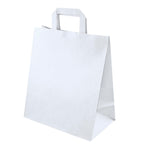 Torba papierowa 260x140x300mm z uchwytem płaskim BIAŁA Winners Gadzety