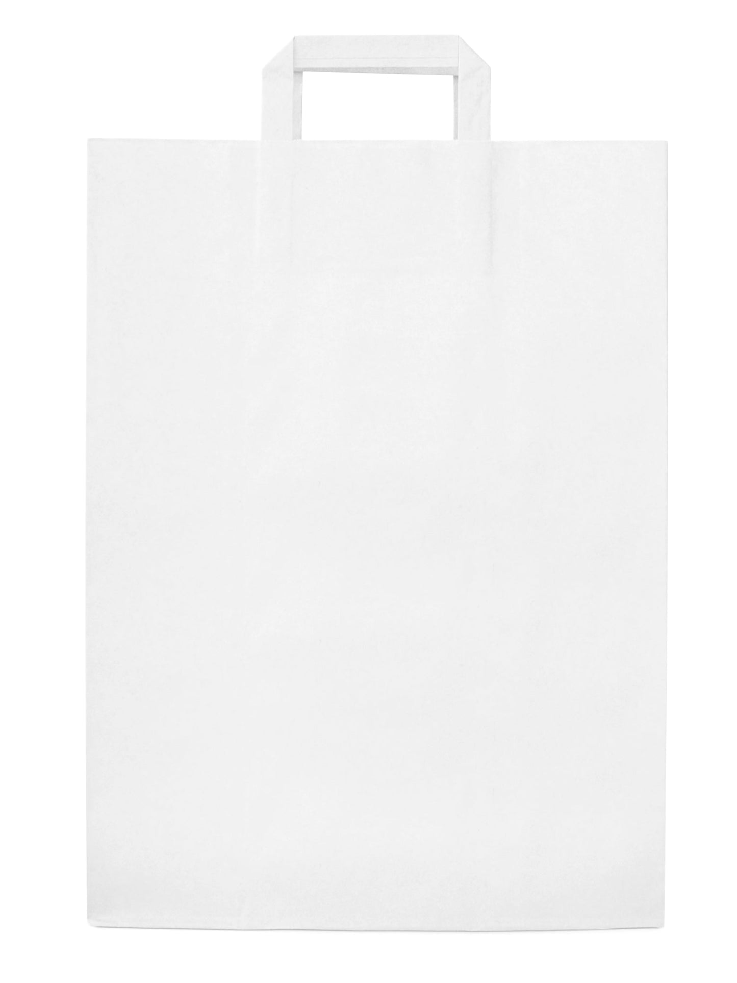 Torba papierowa 320x160x390mm z uchwytem płaskim BIAŁA Winners Gadzety