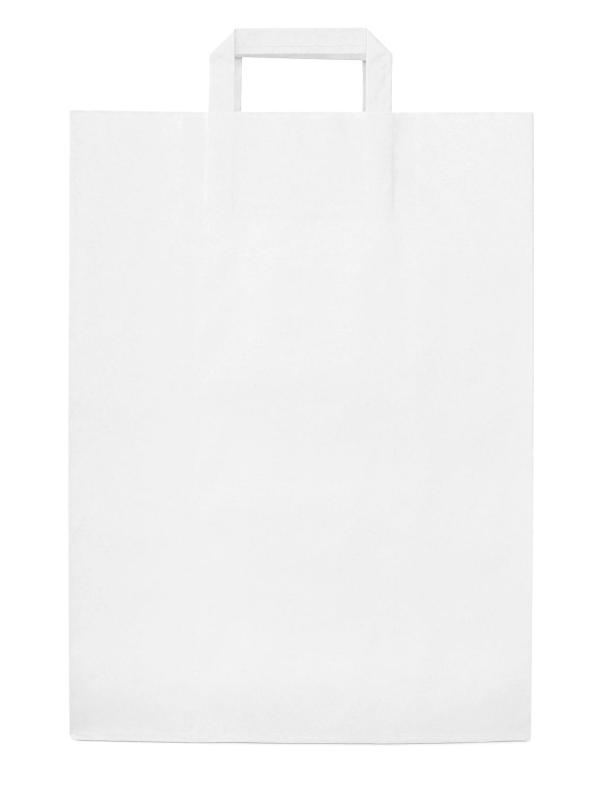 Torba papierowa 320x160x390mm z uchwytem płaskim BIAŁA Winners Gadzety