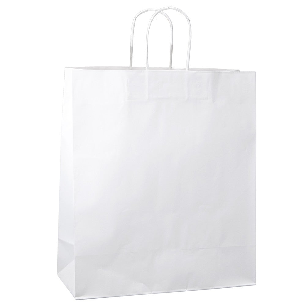 Torba papierowa z uchwytem skręcanym Premium - BIAŁA - 350x150x400mm Winners Gadzety