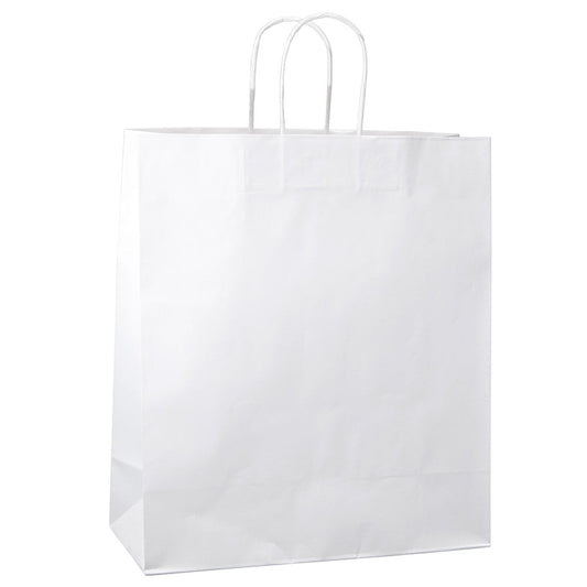Torba papierowa z uchwytem skręcanym Premium - BIAŁA - 350x150x400mm Winners Gadzety