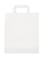 Torba papierowa 260x140x300mm z uchwytem płaskim BIAŁA Winners Gadzety