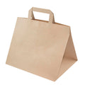 Torba papierowa 320x220x245mm z uchwytem płaskim -BRĄZOWA Winners Gadzety