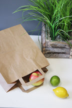 Torba papierowa 260x140x300mm z uchwytem płaskim BRĄZOWA Winners Gadzety