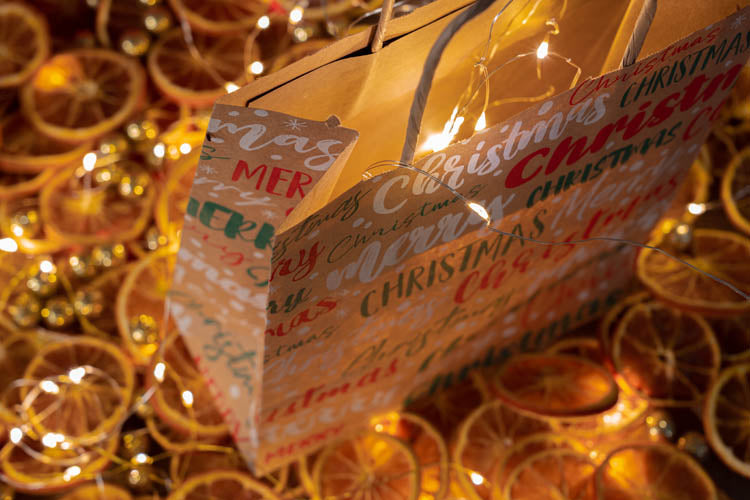 Torba papierowa świąteczna 18x8x22cm MERRY CHRISTMAS Winners Gadzety