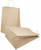 Torba papierowa 320x120x410mm z uchwytem skręcanym BRĄZOWA Winners Gadzety