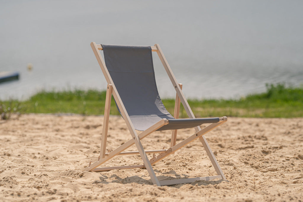 Leżak drewniany - CZARNY Winners Gadzety