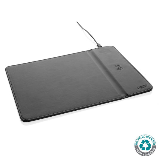 Podkładka pod mysz Swiss Peak, ładowarka bezprzewodowa 10W, PU z recyklingu Winners Gadzety