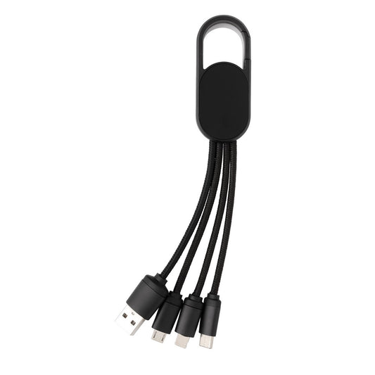Kabel do ładowania 4 w 1 z karabińczykiem Winners Gadzety