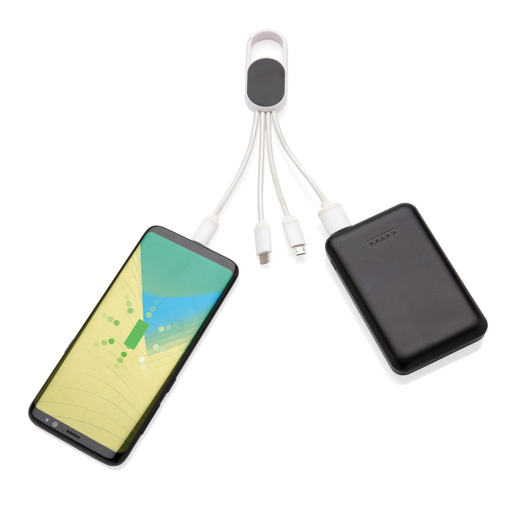 Kabel do ładowania 4 w 1 z karabińczykiem Winners Gadzety