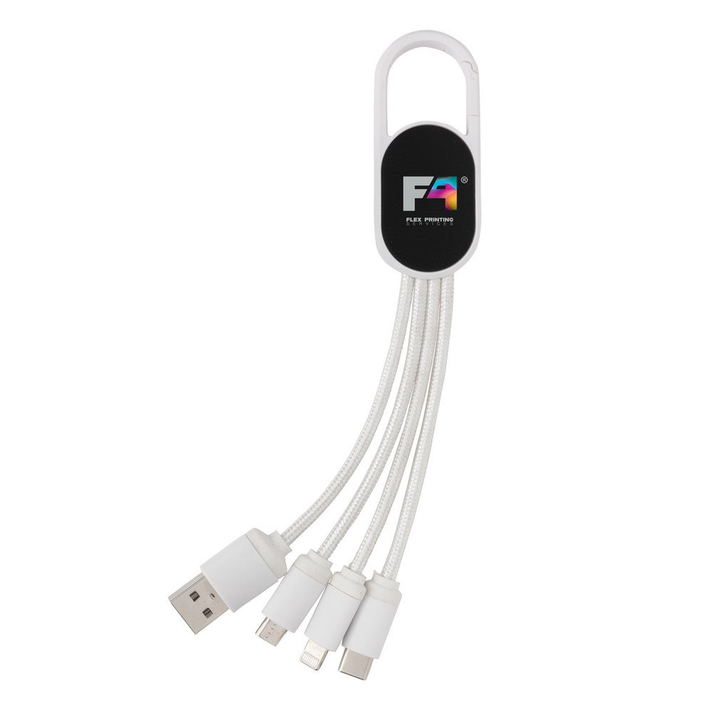 Kabel do ładowania 4 w 1 z karabińczykiem Winners Gadzety