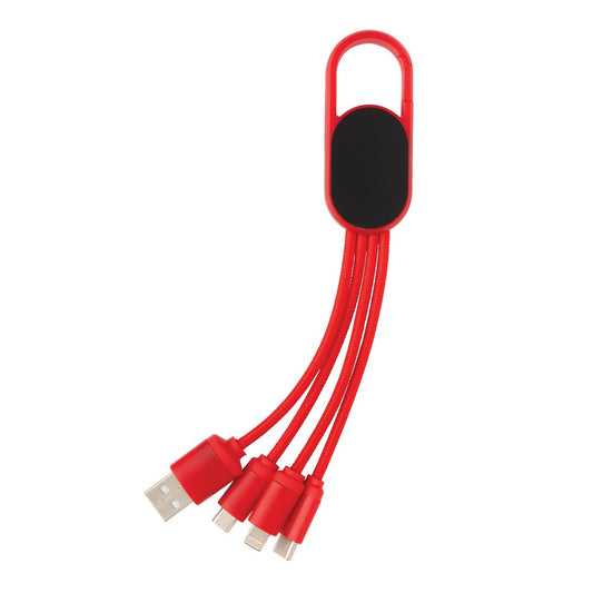 Kabel do ładowania 4 w 1 z karabińczykiem Winners Gadzety