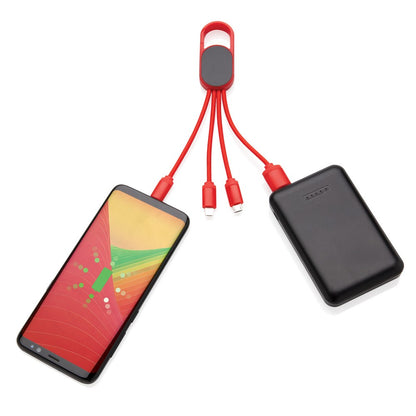Kabel do ładowania 4 w 1 z karabińczykiem Winners Gadzety