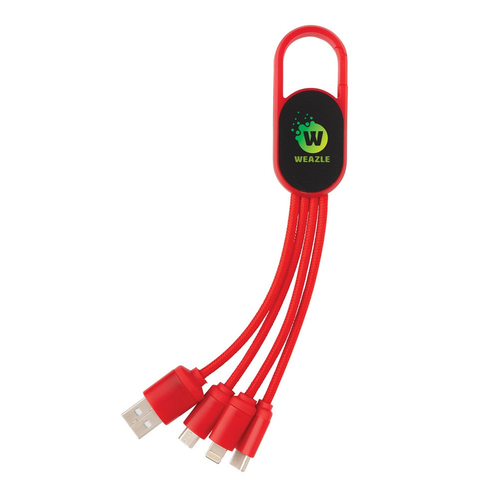 Kabel do ładowania 4 w 1 z karabińczykiem Winners Gadzety