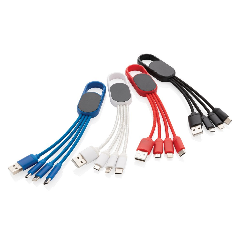 Kabel do ładowania 4 w 1 z karabińczykiem Winners Gadzety