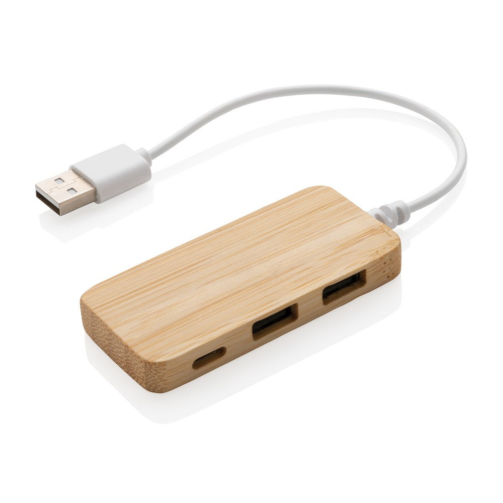 Bambusowy hub USB 2.0 z USB typu C Winners Gadzety