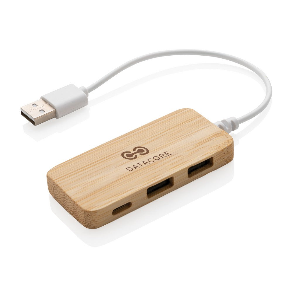 Bambusowy hub USB 2.0 z USB typu C Winners Gadzety