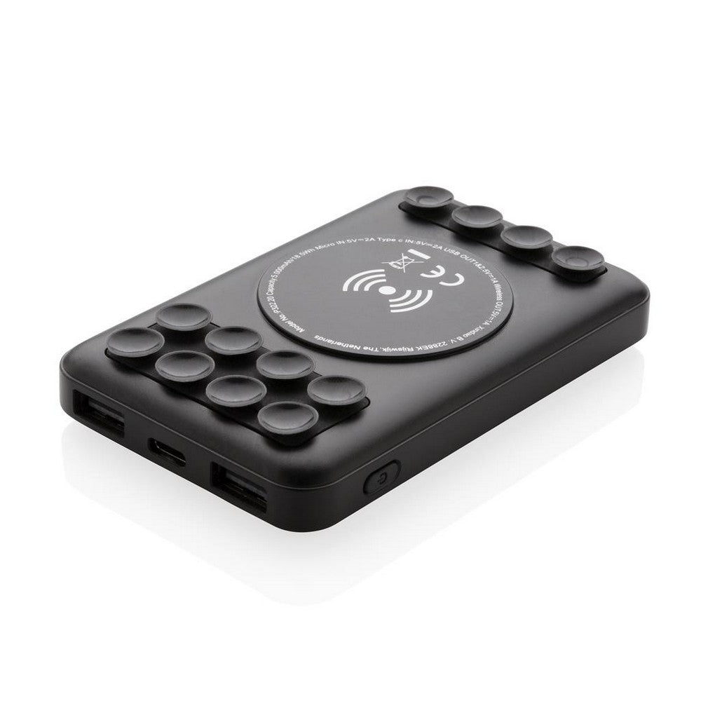 Bezprzewodowy power bank 5000 mAh z przyssawkami Winners Gadzety