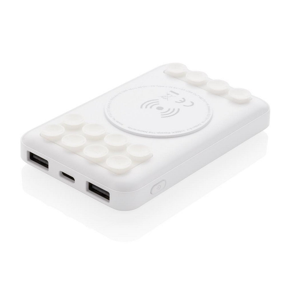 Bezprzewodowy power bank 5000 mAh z przyssawkami Winners Gadzety