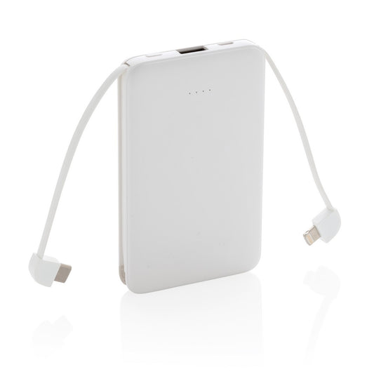 Power bank 5000 mAh, zintegrowany kabel 3 w 1 Winners Gadzety
