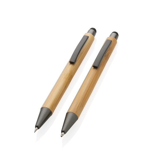 Bambusowy zestaw piśmienny, długopis i ołówek Winners Gadzety