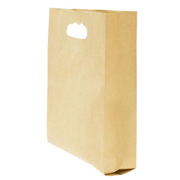 Torba fałdowa - BRĄZOWA - 220x80x325mm - z wyciętym uchwytem (25 szt.) Winners Gadzety