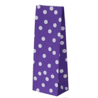 Torby papierowe 10x26 cm w groszki - fioletowy - 10 sztuk Winners Gadzety