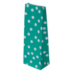 Torby papierowe 10x26 cm w groszki - zielony - 10 sztuk Winners Gadzety