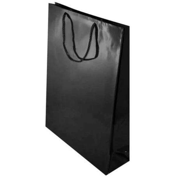 Torba laminowana z uchwytem sznurkowym - CZARNA - 300x100x400mm Winners Gadzety