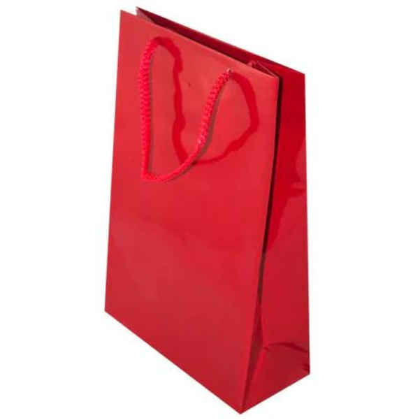Torba laminowana z uchwytem sznurkowym - Czerwona - 170x70x250mm Winners Gadzety