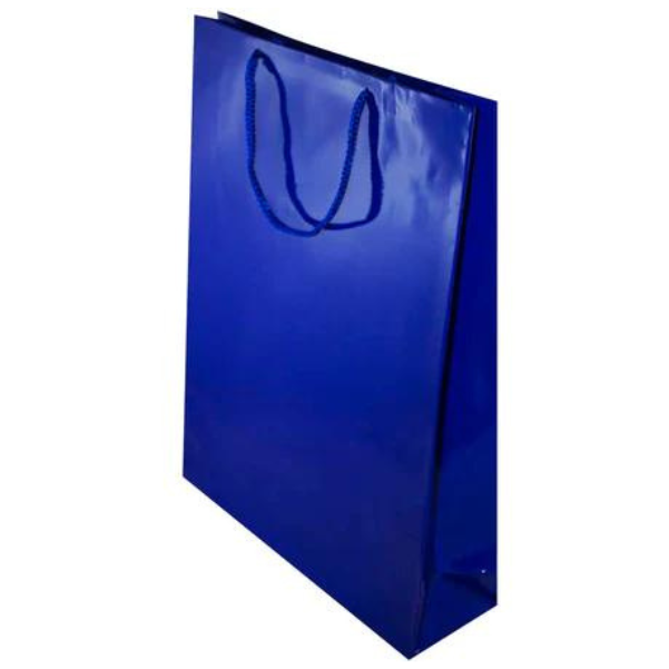 Torba laminowana z uchwytem sznurkowym - GRANATOWA - 300x100x400mm Winners Gadzety