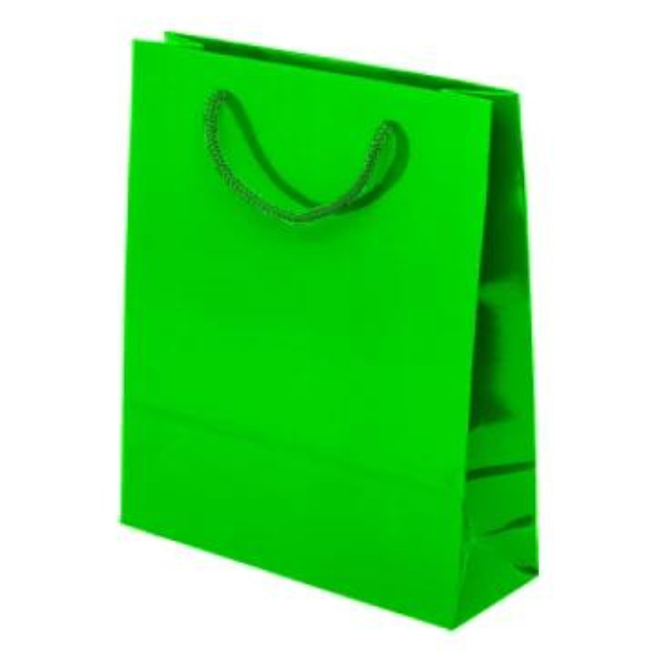 Torba laminowana z uchwytem sznurkowym - ZIELONA - 300x150x350mm Winners Gadzety