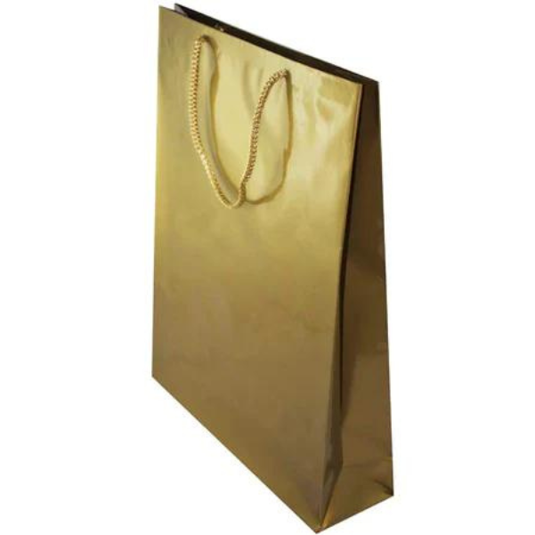 Torba laminowana z uchwytem sznurkowym - ZŁOTA - 300x100x400mm Winners Gadzety