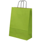 Torba papierowa 240x100x320mm z czarnym uchwytem JASNOZIELONA Winners Gadzety