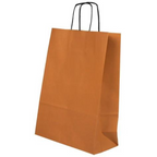 Torba papierowa 240x100x320mm z czarnym uchwytem POMARAŃCZOWA Winners Gadzety