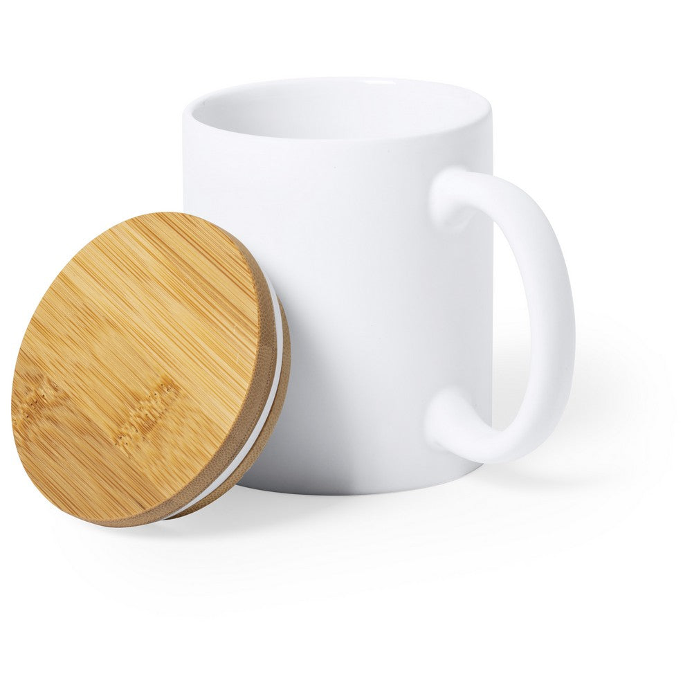 Kubek ceramiczny 370 ml z bambusowym wieczkiem Winners Gadzety