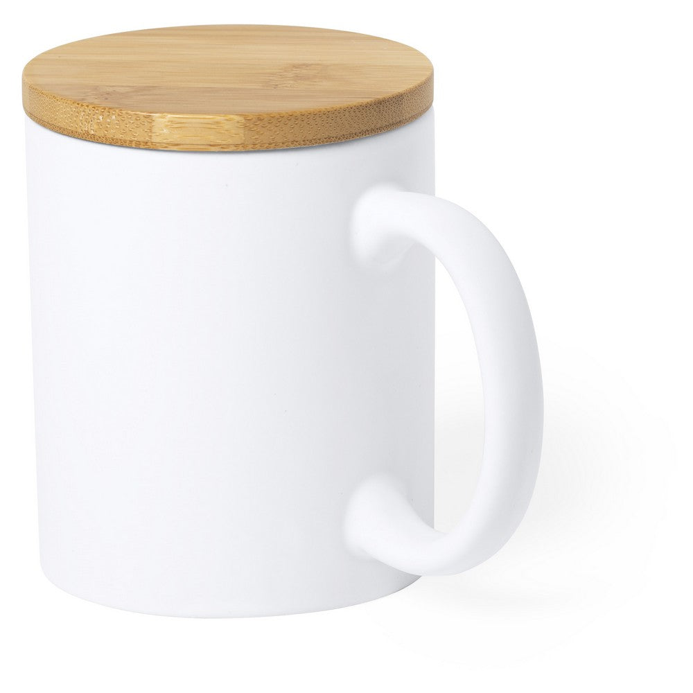 Kubek ceramiczny 370 ml z bambusowym wieczkiem Winners Gadzety