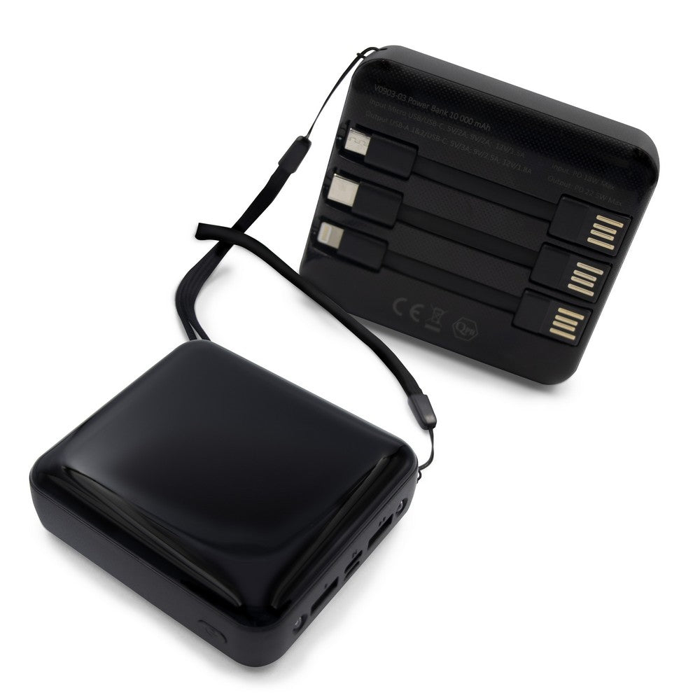 Power bank 10000 mAh, 3 kable do ładowania w komplecie | Tim Winners Gadzety