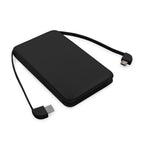Power bank 5000 mAh ze zintegrowanymi kablami, adapter w komplecie | Presley Winners Gadzety
