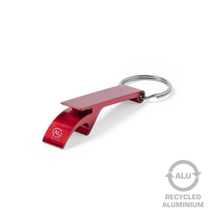 Brelok do kluczy, otwieracz do butelek z aluminium z recyklingu Winners Gadzety