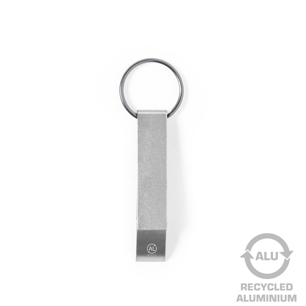 Brelok do kluczy, otwieracz do butelek z aluminium z recyklingu Winners Gadzety