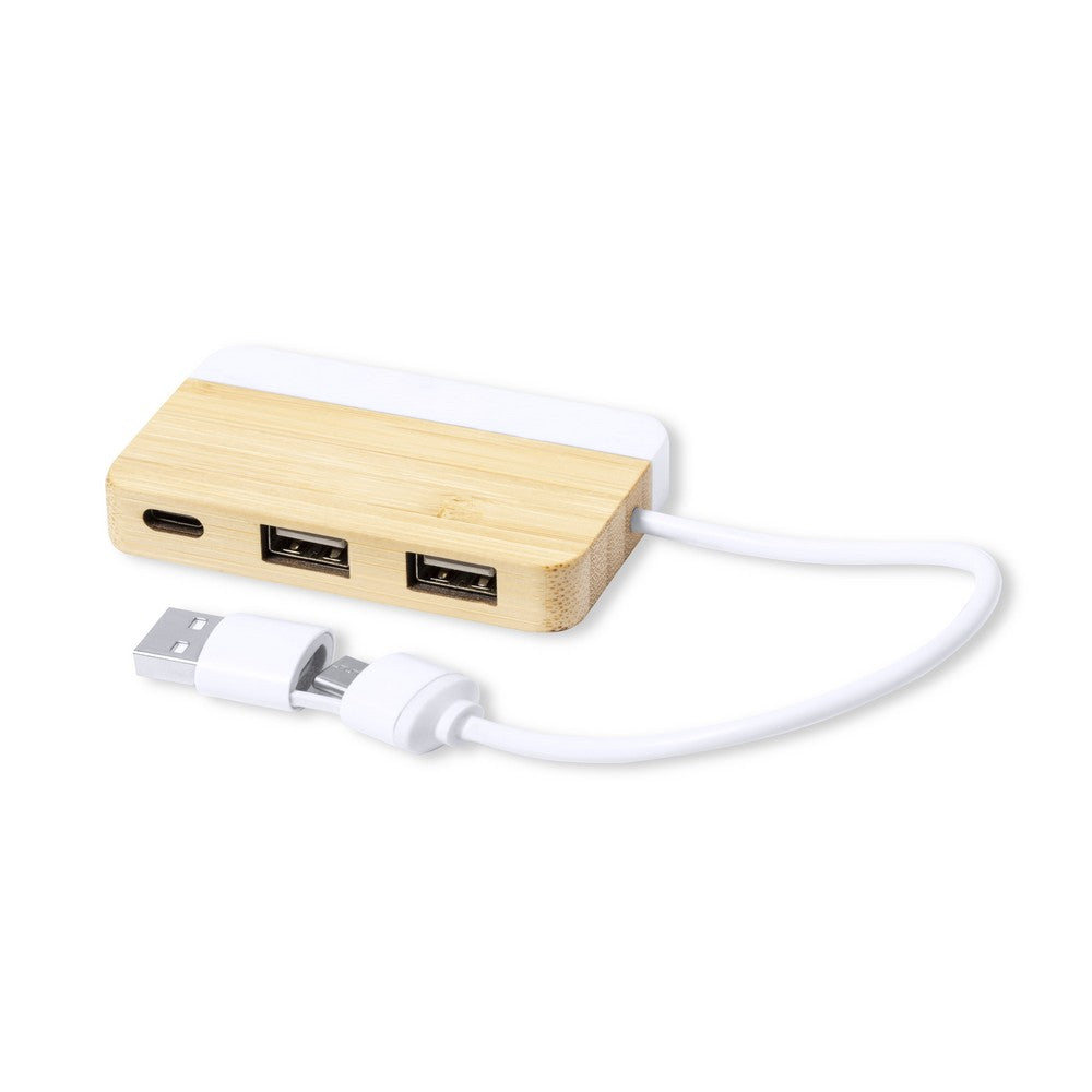 Bambusowy hub USB i USB typu C Winners Gadzety