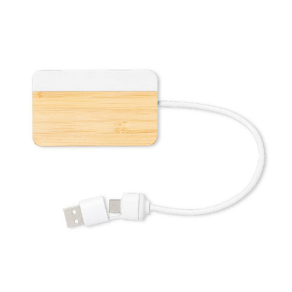 Bambusowy hub USB i USB typu C Winners Gadzety