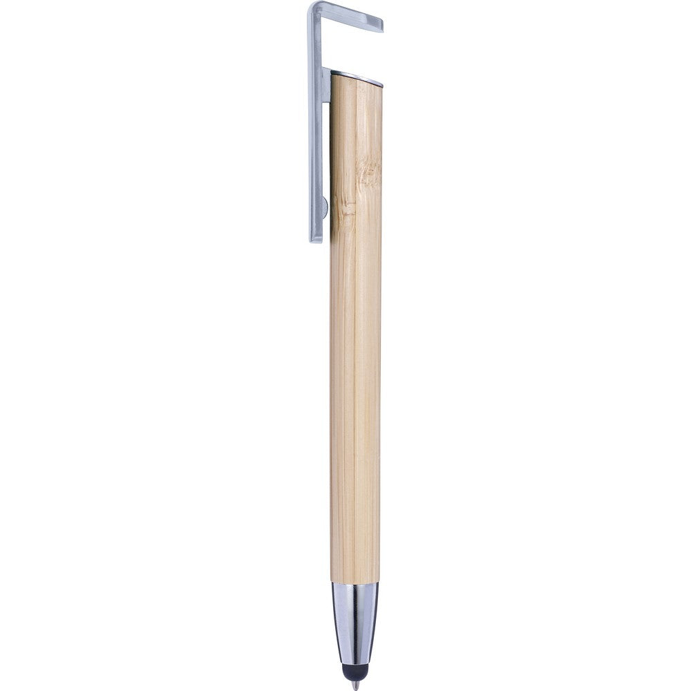 Bambusowy długopis, touch pen, stojak na telefon Winners Gadzety