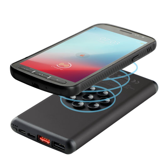 Bezprzewodowy power bank 10000 mAh Mauro Conti z przyssawkami, ładowarka bezprzewodowa 10W | Stef Winners Gadzety