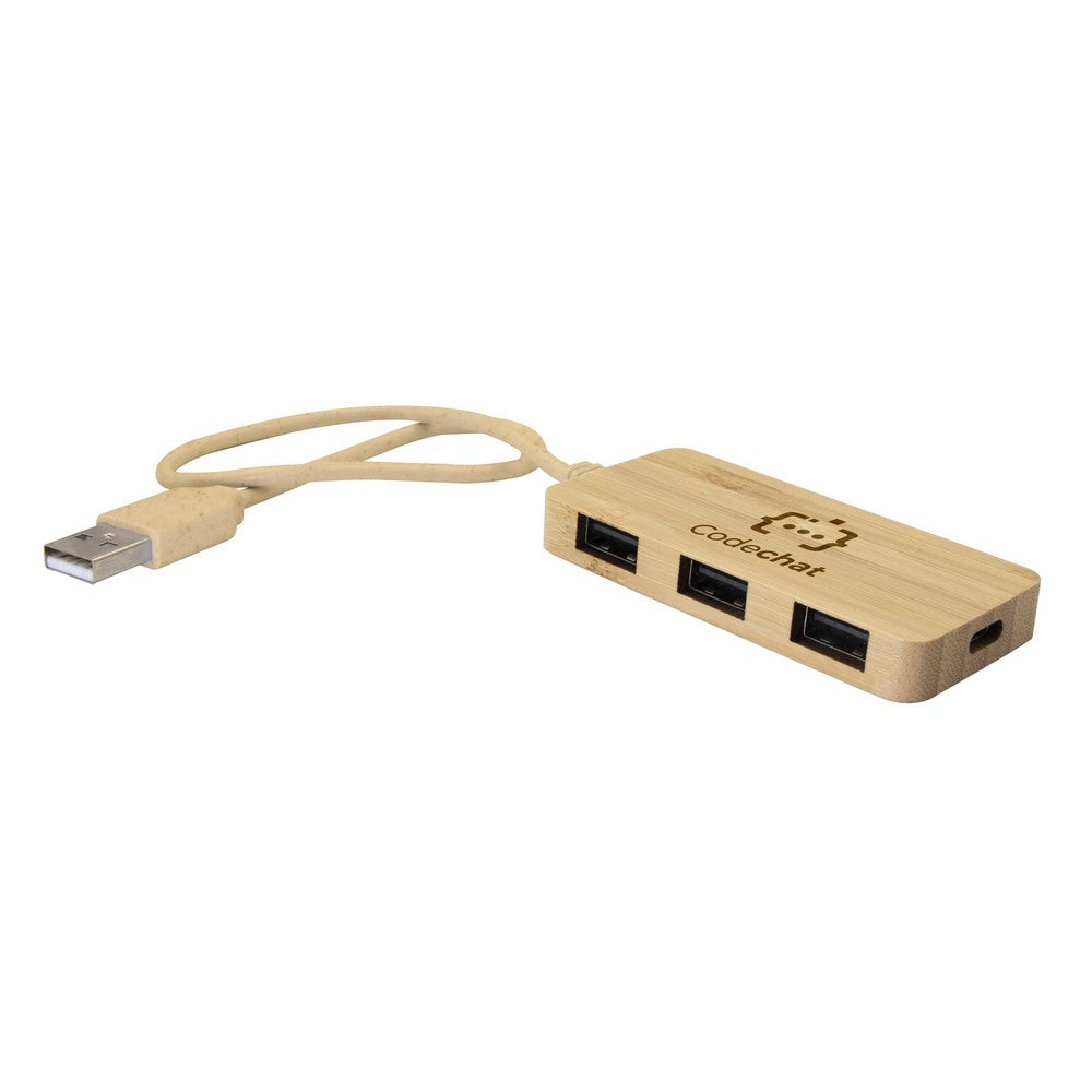 Bambusowy hub USB i USB typu C B'RIGHT | Kenzie Winners Gadzety