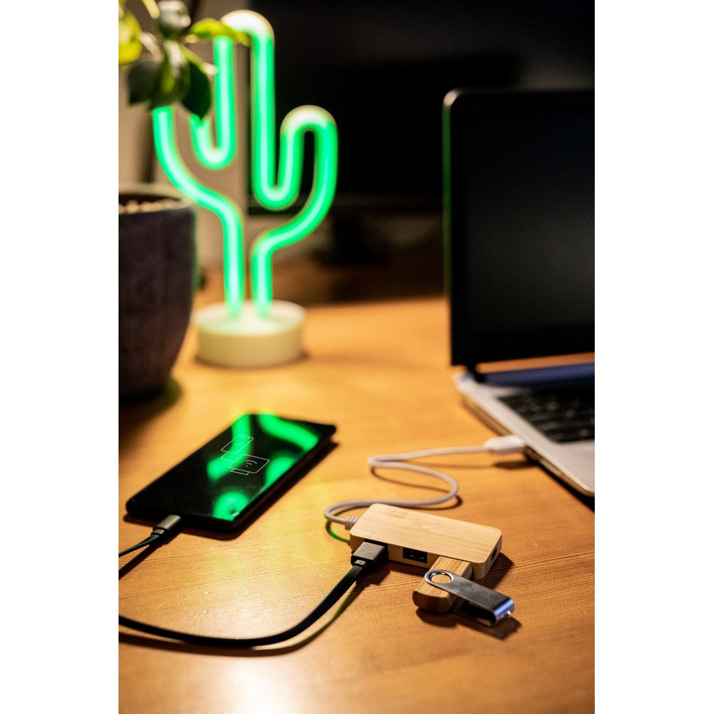 Bambusowy hub USB i USB typu C B'RIGHT | Kenzie Winners Gadzety