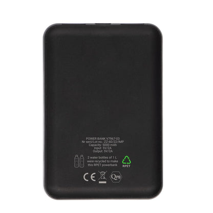 Power bank 5000 mAh RPET | Suzanne Winners Gadzety